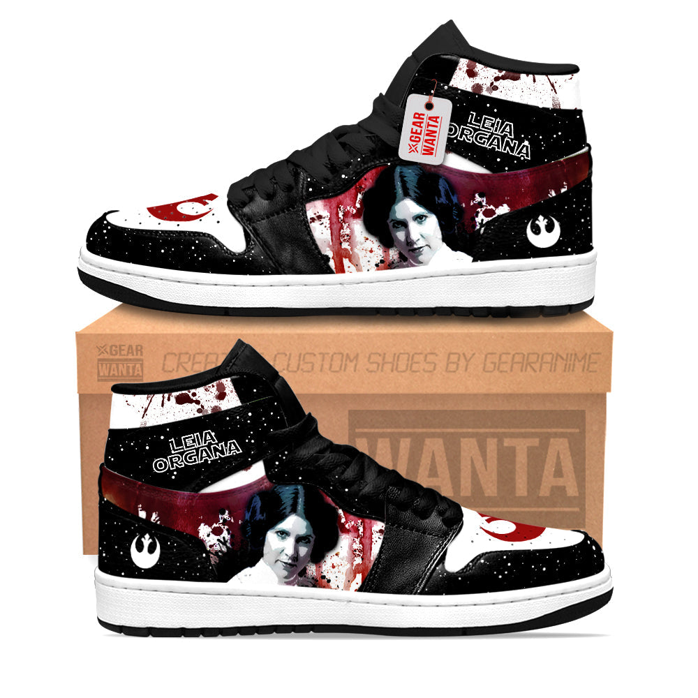 Princess Leia Organa Star Wars J1s Sneakers Custom PT21  Grabiiva
