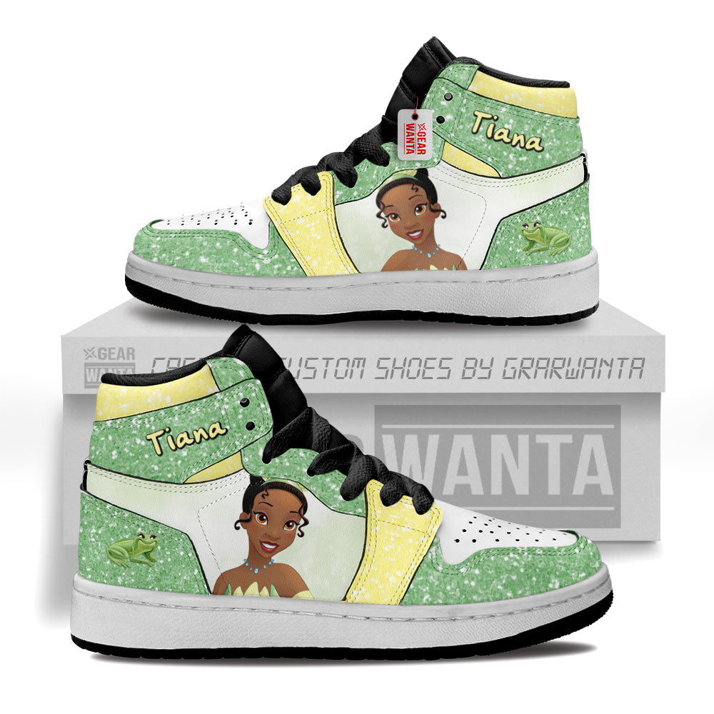 Princess Tiana Personalized Kid J1s Sneakers Collection Grabiiva
