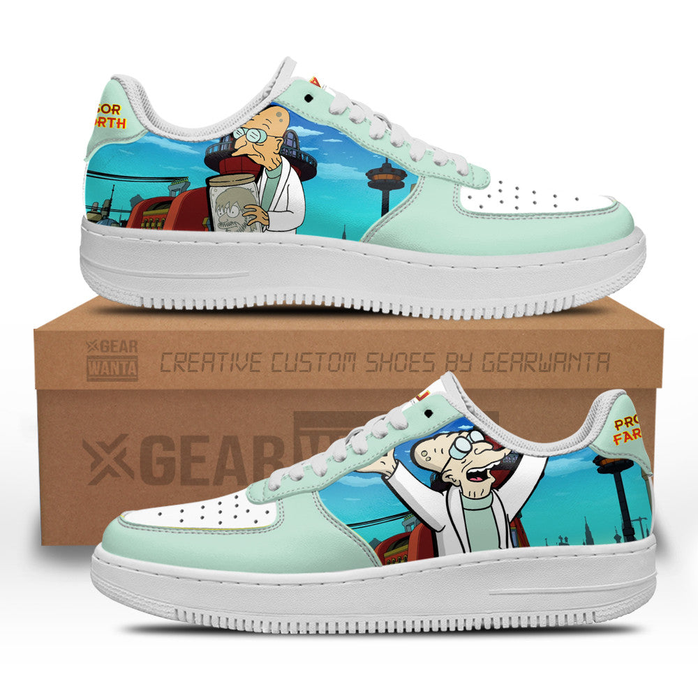 Professor Farnsworth Futurama Custom Air Sneakers QD12 Grabiiva