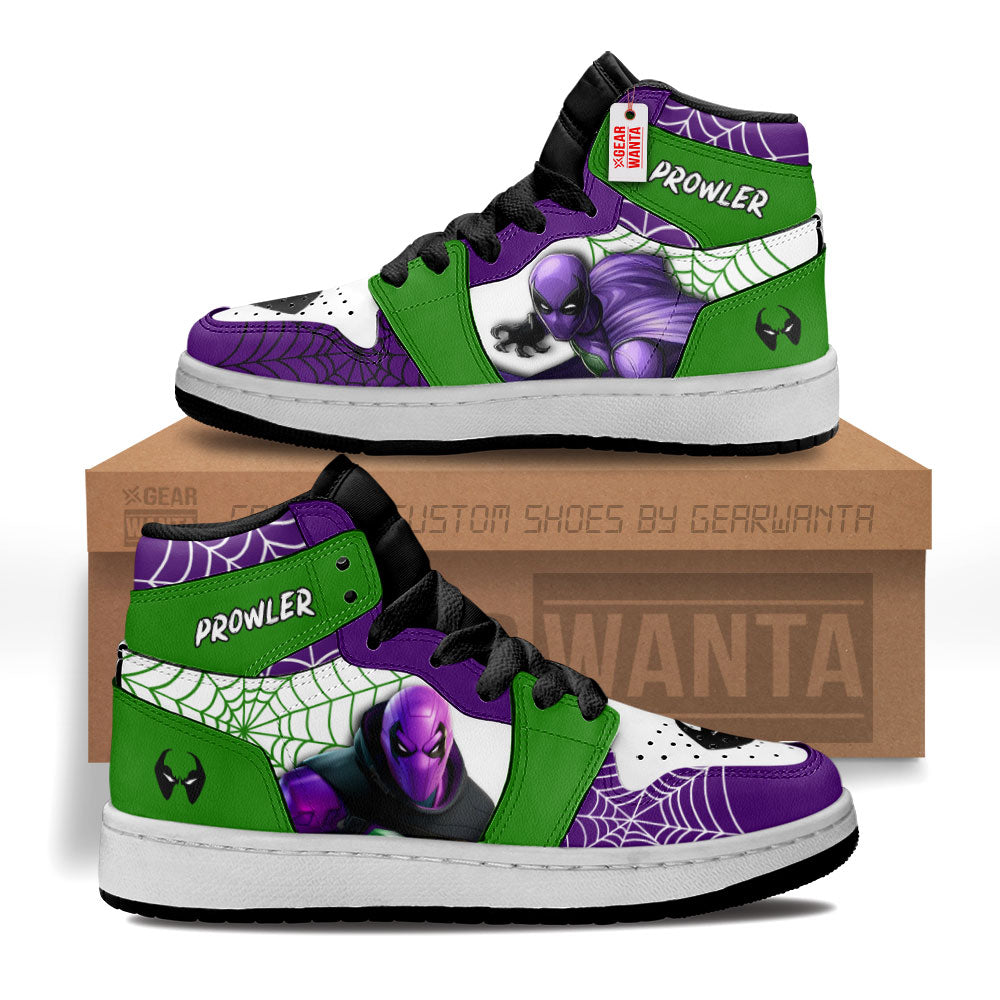 Prowler Spider-Verse Kid J1s Sneakers Custom For Kids Grabiiva