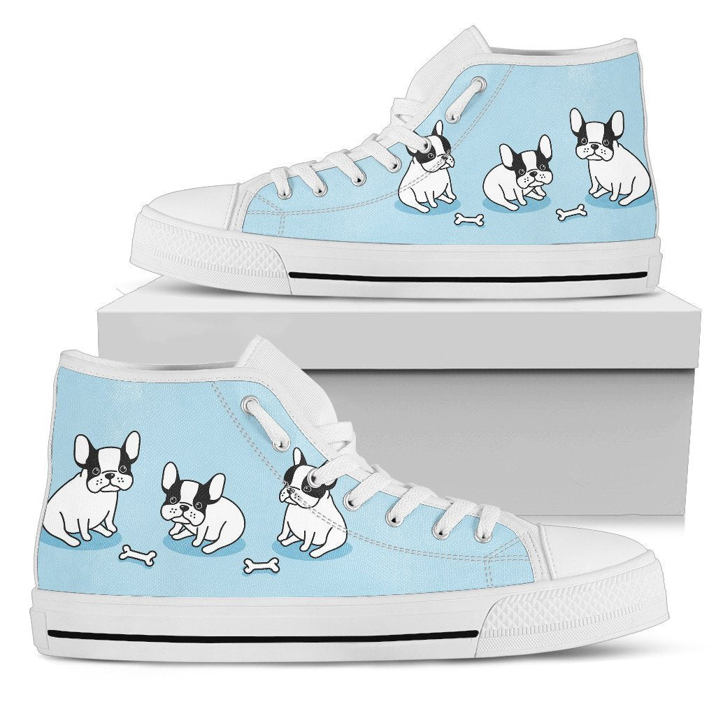 Puppy French Bulldog High Top Shoes Grabiiva