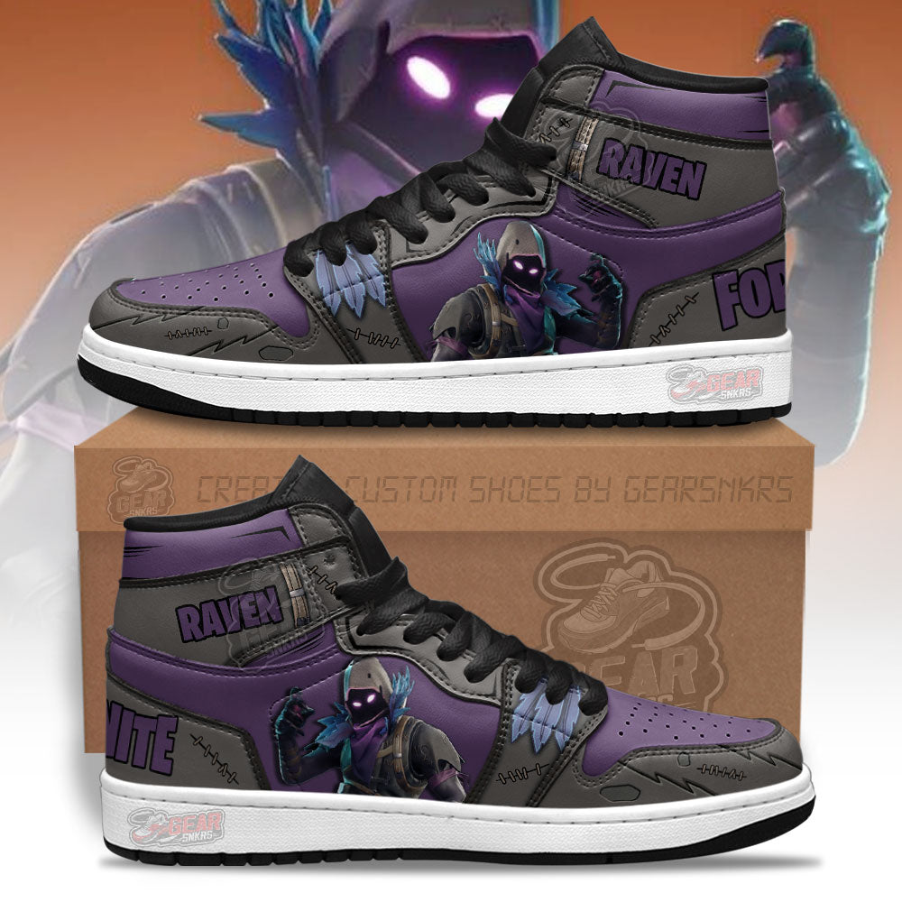 Raven Skin J1s Sneakers Game Character  Grabiiva