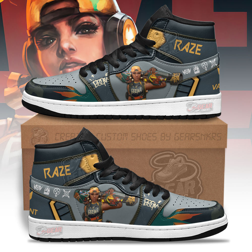 Raze Valorant Agent J1s Sneakers For Gamer MN13  Grabiiva