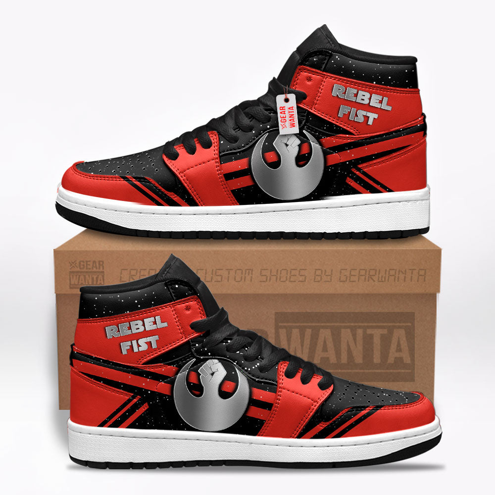 Rebel Fist Star Wars Symbol J1s Sneakers Custom TT20  Grabiiva