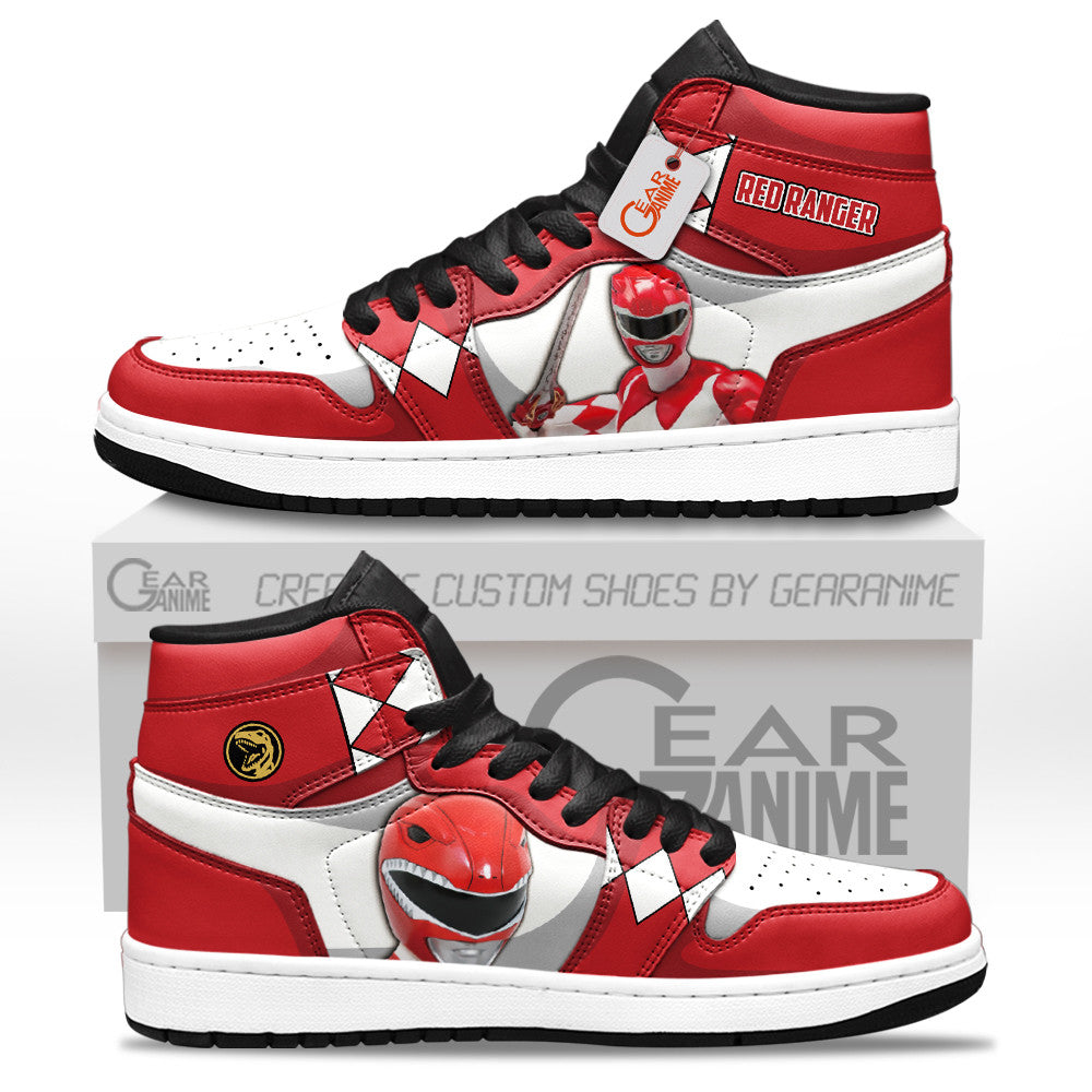 Red Ranger J1 Sneakers Custom Movies Shoes  Grabiiva