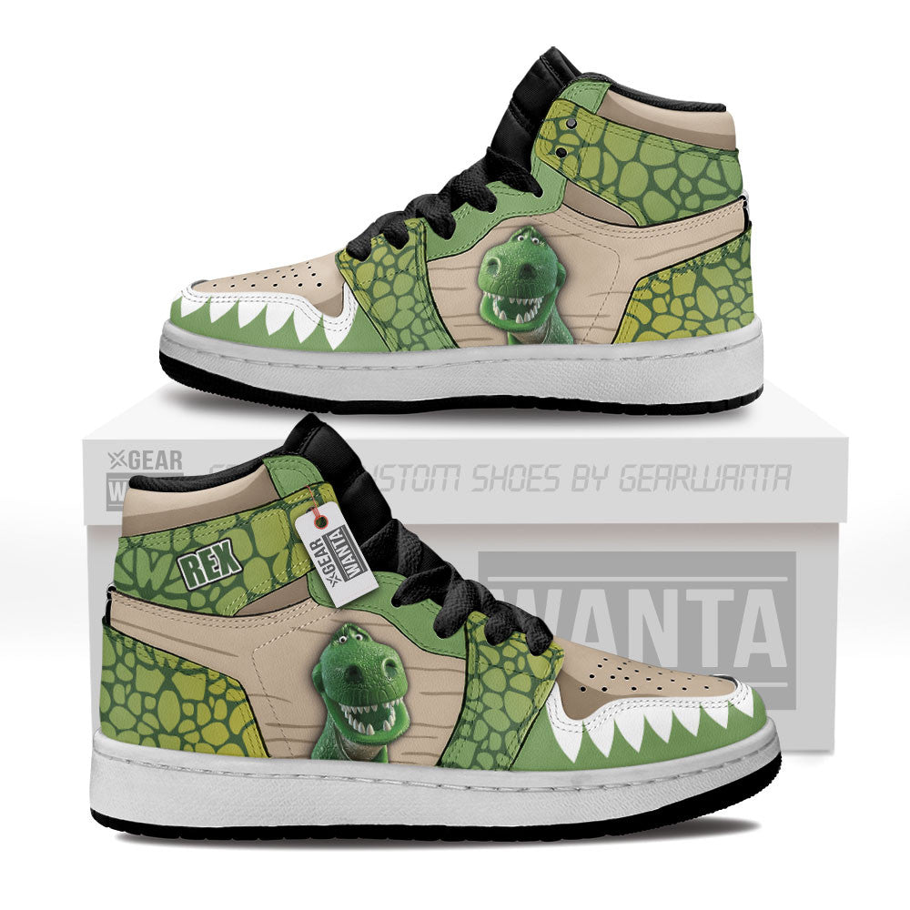 Rex Dinosaur Toy Kids J1 Sneakers Custom Grabiiva