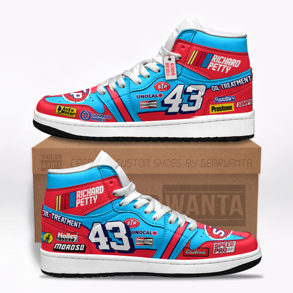 Richard Petty J1s Sneakers Custom #43 Sneakers  Grabiiva