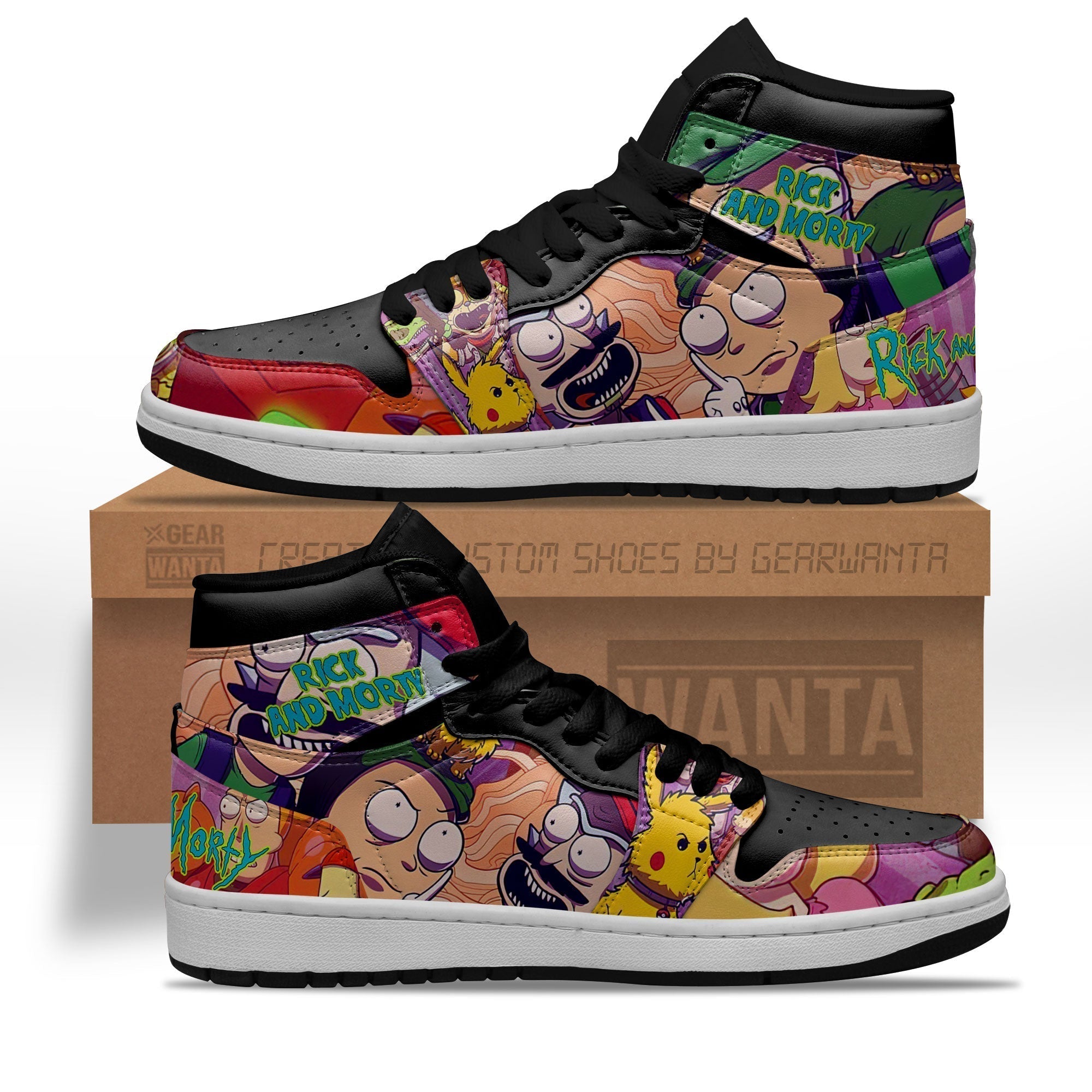 Rick and Morty Crossover Super Mario J1S Sneakers  Grabiiva