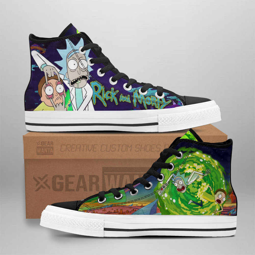 Rick and Morty High Top Shoes Custom For Fans Grabiiva