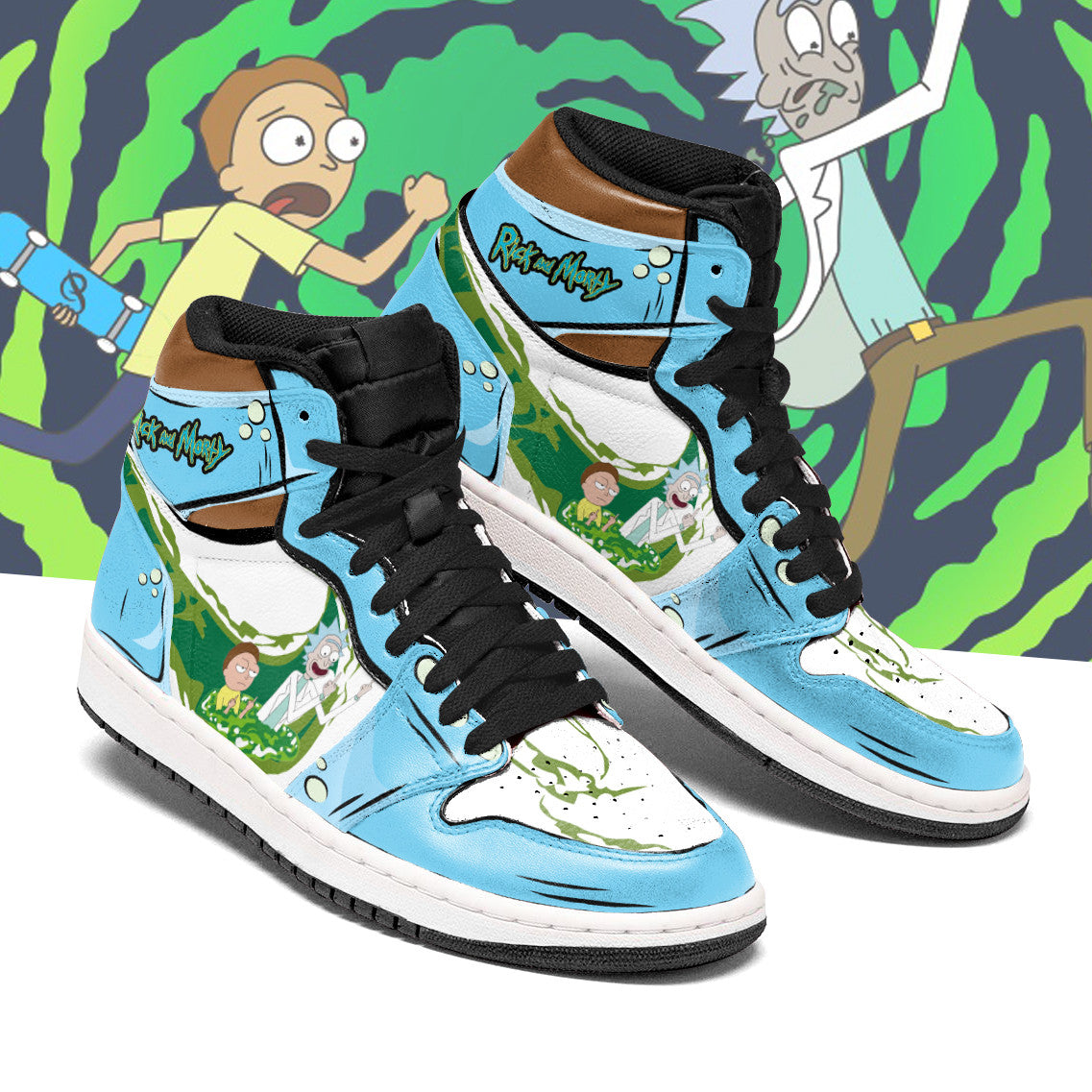 Rick And Morty J1s Sneakers Funny Finger  Grabiiva