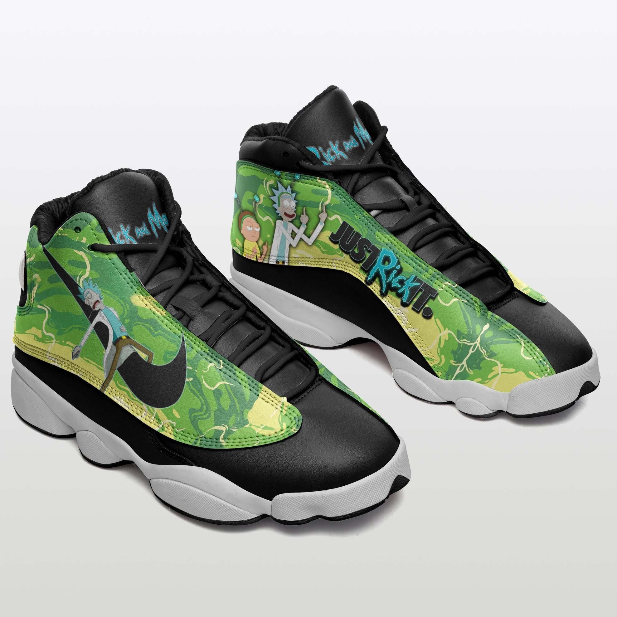 Rick and Morty Shoes Custom J13s Sneakers AH22104 Grabiiva