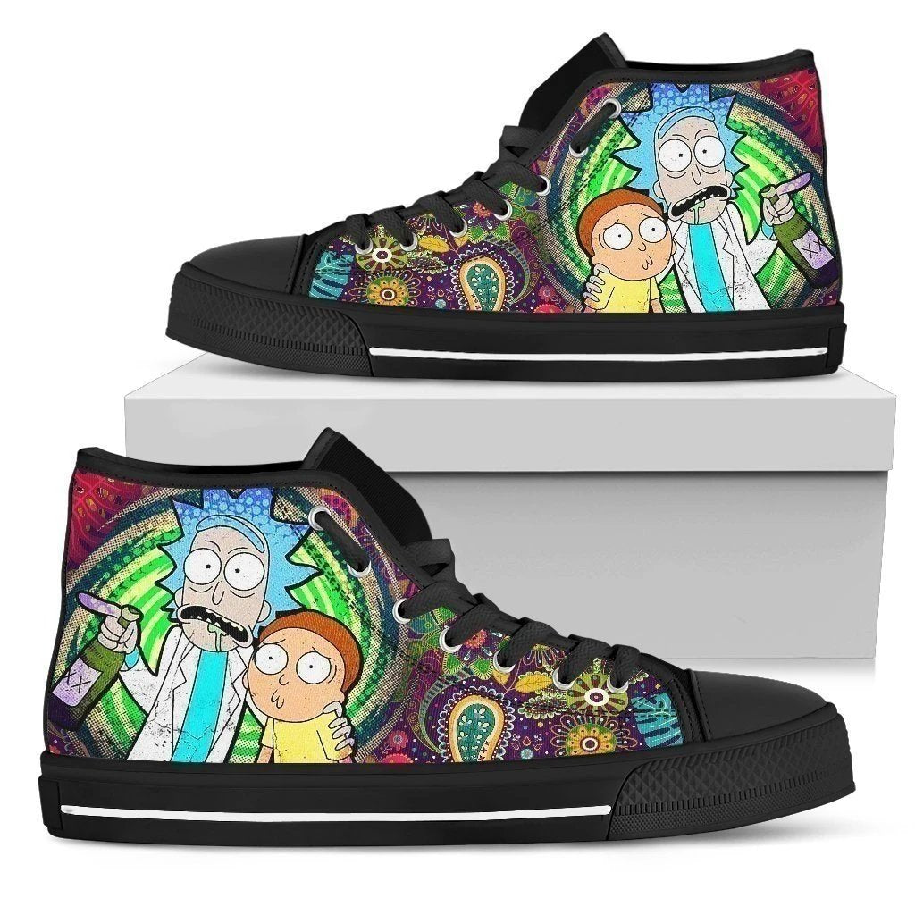 Rick and Morty Sneakers Custom High Top Shoes Canvas Grabiiva