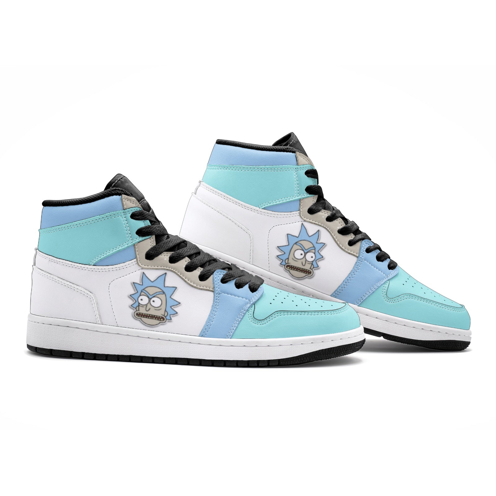 Rick Sanchez AJ1s Sneakers Angry Face Custom For Fans BRB02  Grabiiva