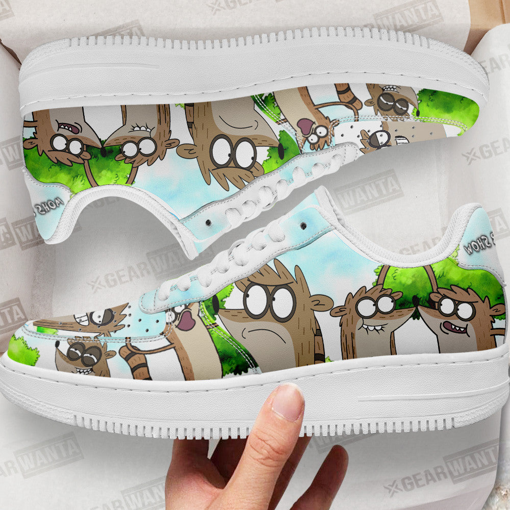Rigby Air Sneakers Custom Regular Show Shoes Grabiiva