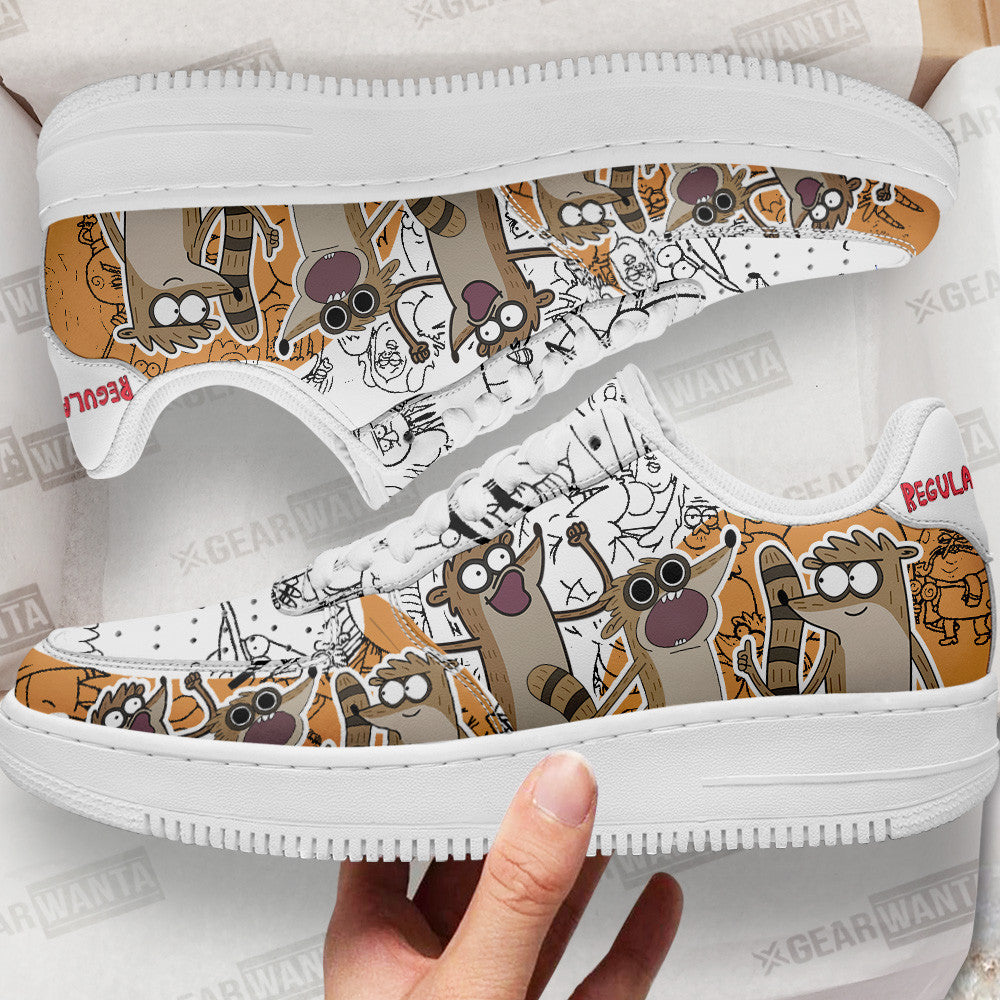 Rigby Regular Show Air Sneakers Custom Cartoon Shoes Grabiiva