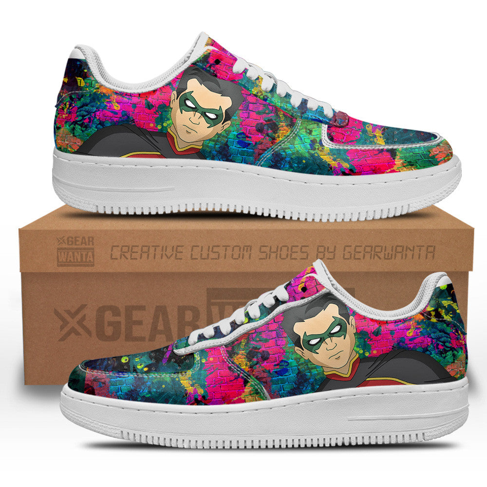 Robin Gotham Knights Custom Air Sneakers LT04 Grabiiva
