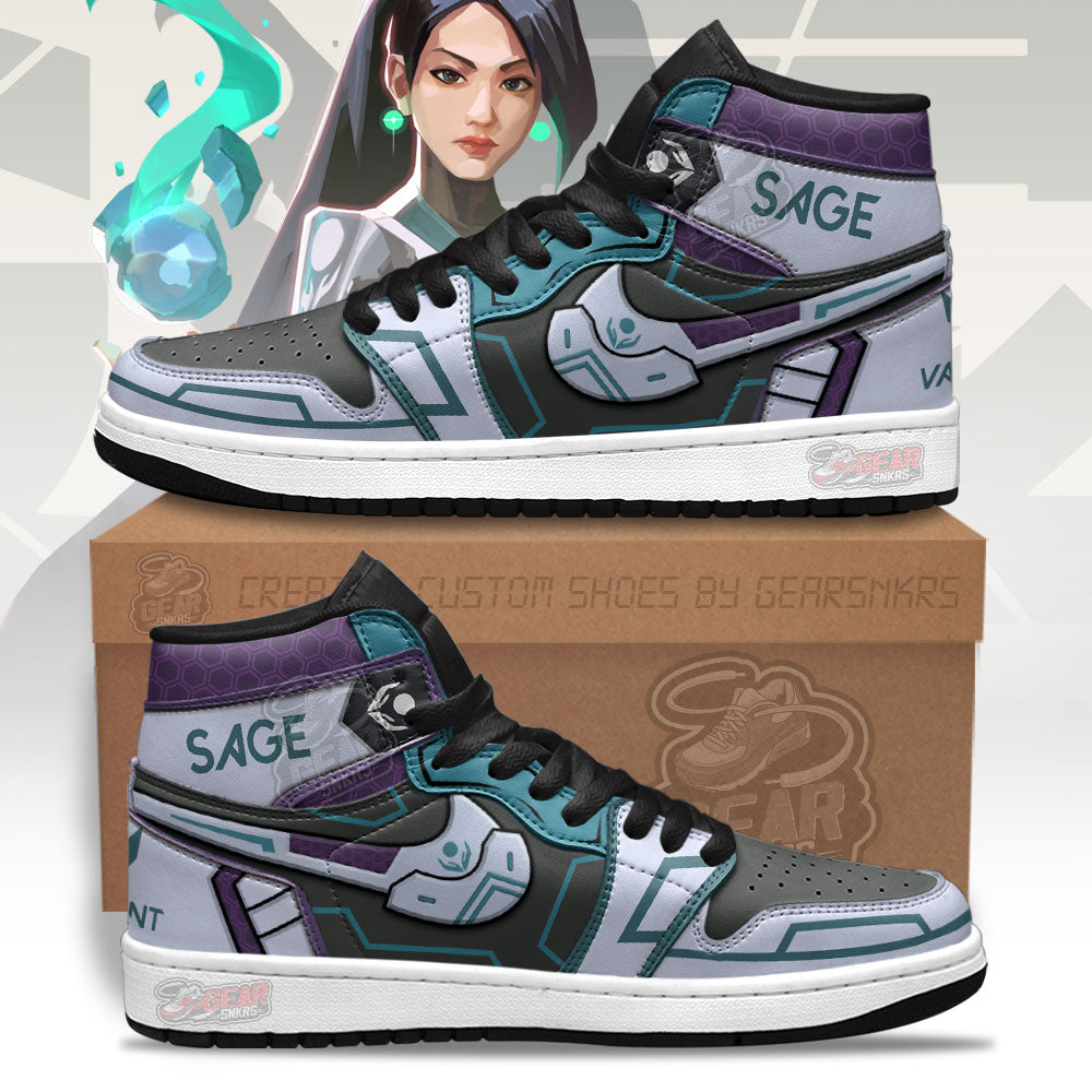 Sage Valorant Agent J1s Sneakers For Gamer MN13  Grabiiva