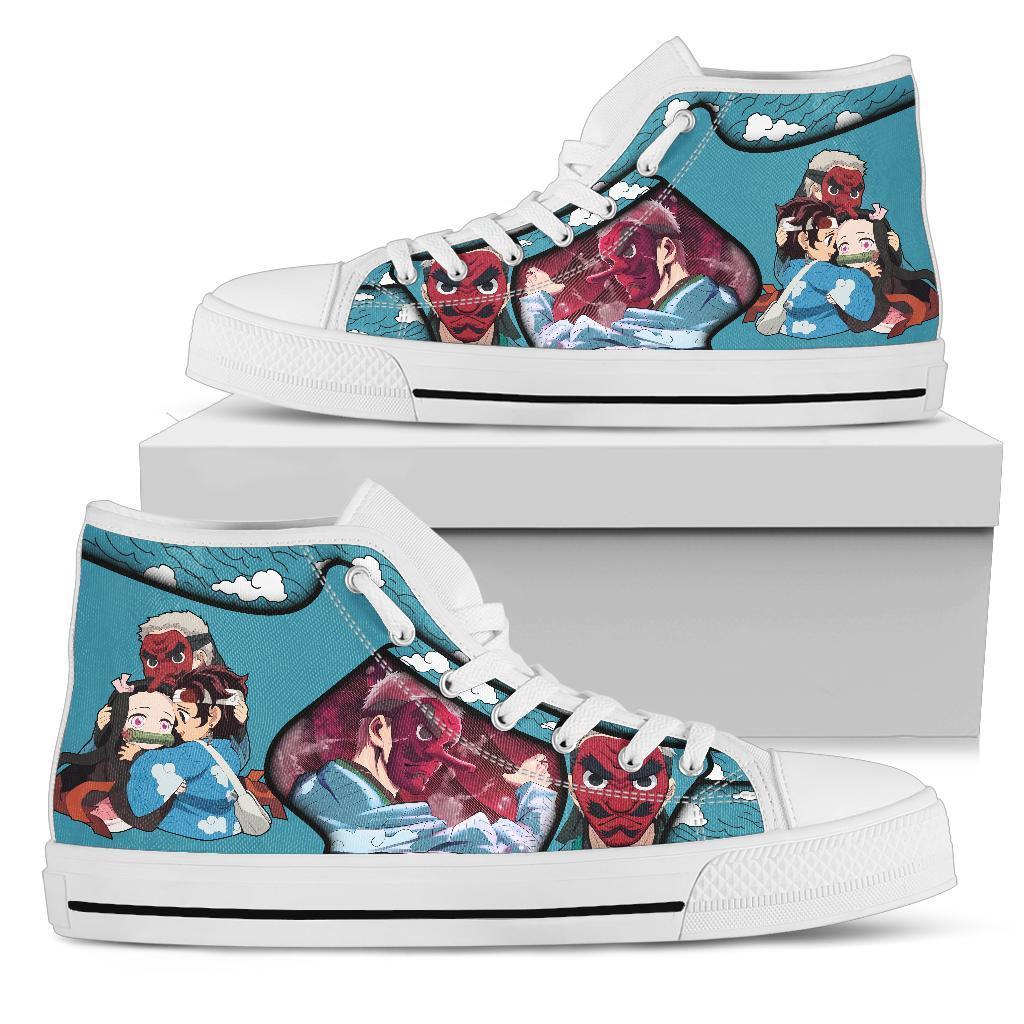 Sakonji Sneakers Demon Slayer High Top Shoes Anime Fan MN19 Grabiiva