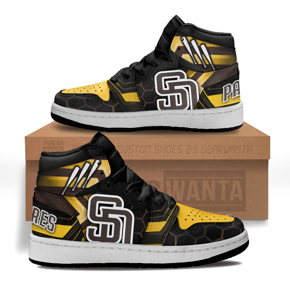 San Diego Padres Kid J1s Sneakers Custom Grabiiva