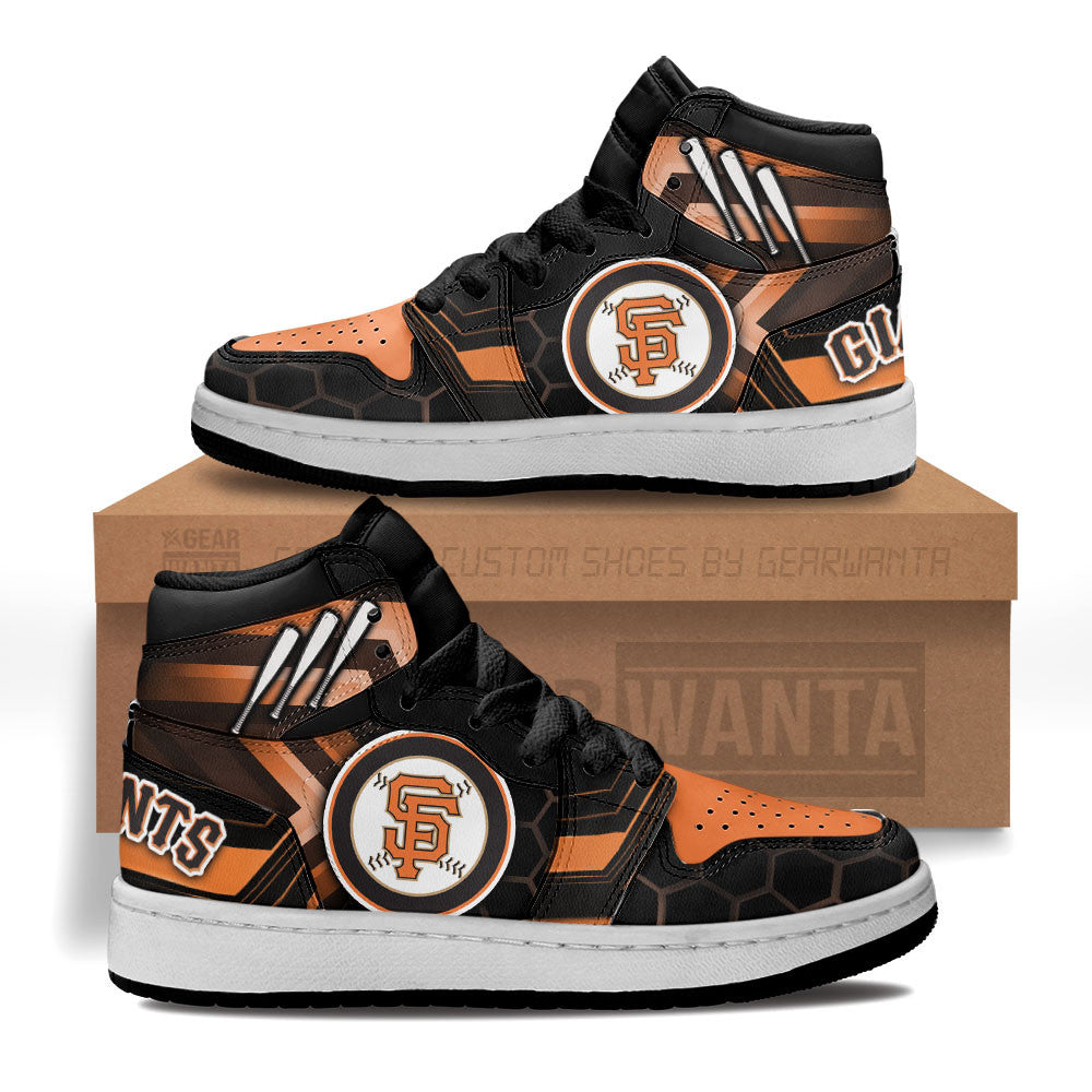 San Francisco Giants Kid J1s Sneakers Custom Grabiiva