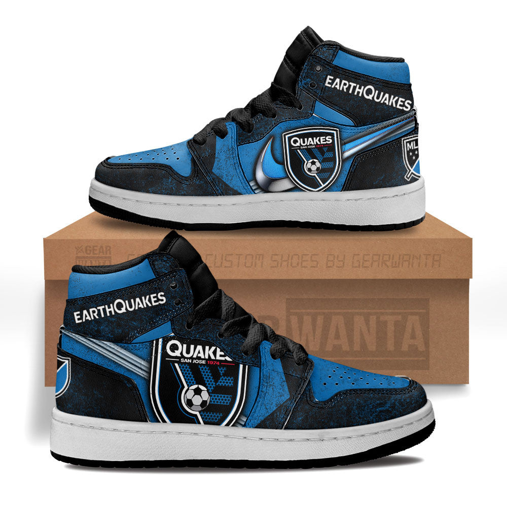 San Jose Earthquakes Kid J1s Sneakers Custom Grabiiva