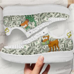 Santa's Little Helper Air Sneakers Custom Simpson Cartoon Shoes Grabiiva