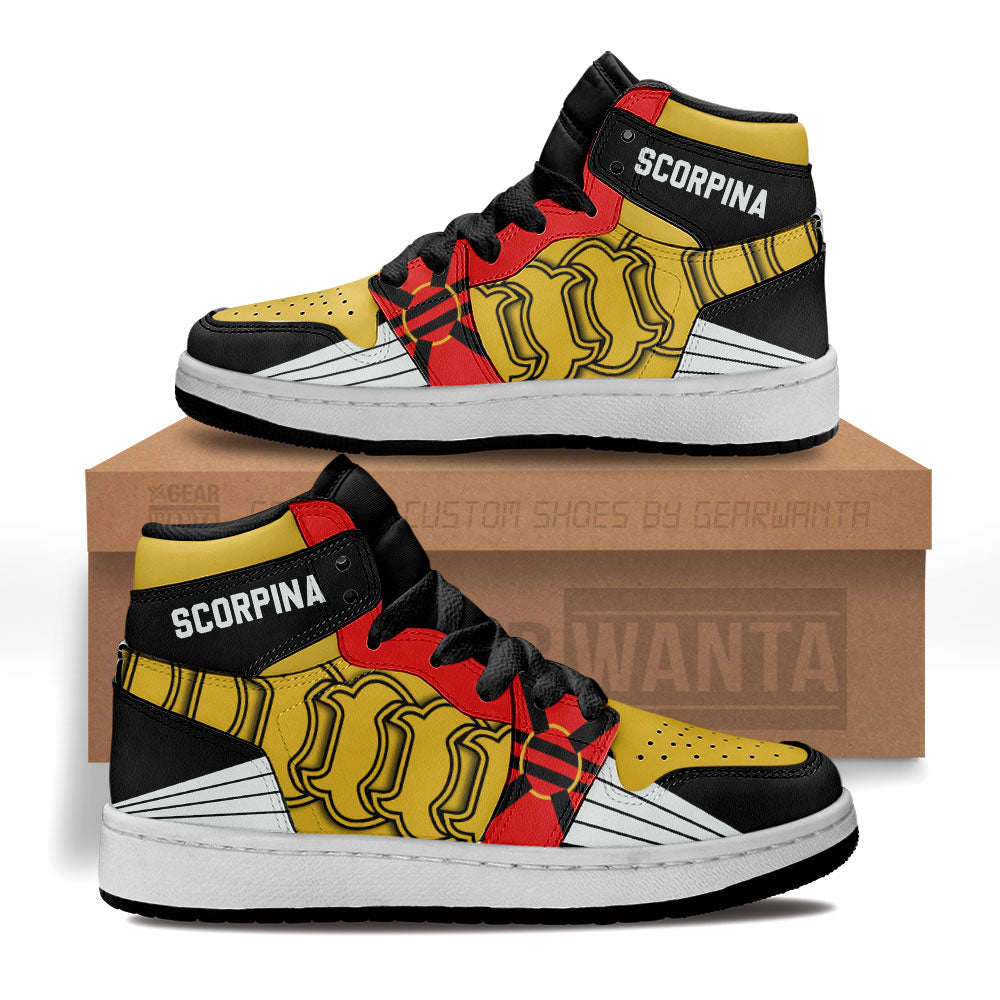 Scorpina Mighty Morphin Kid J1s Sneakers Custom For Kids Grabiiva