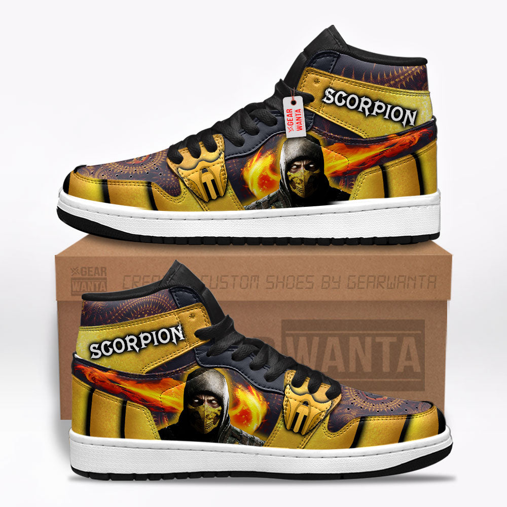 Scorpion Mortal Kombat J1s Sneakers Custom For Fans TT24  Grabiiva