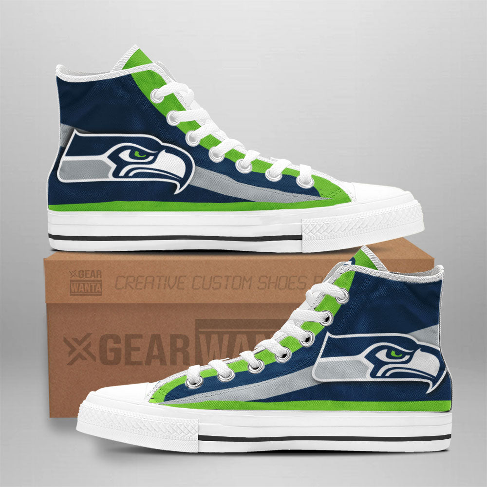 Seattle Seahawks High Top Shoes Custom Grabiiva