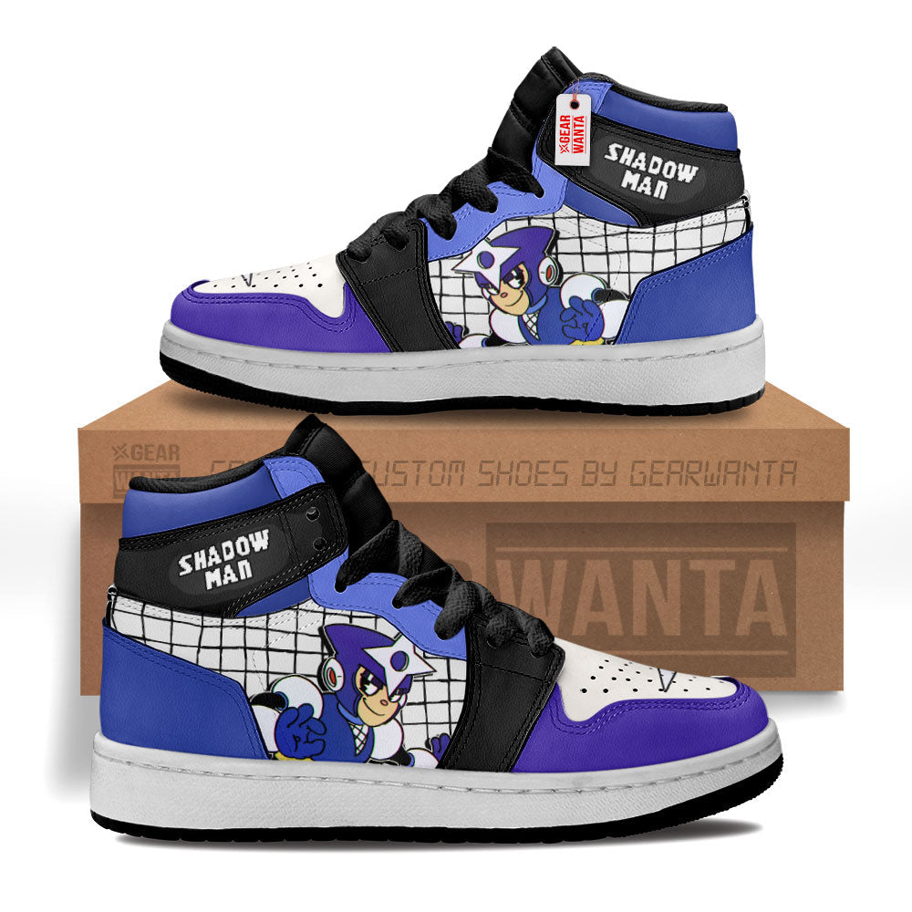 Shadow Man Mega Man Kid J1s Sneakers Custom For Kids Grabiiva