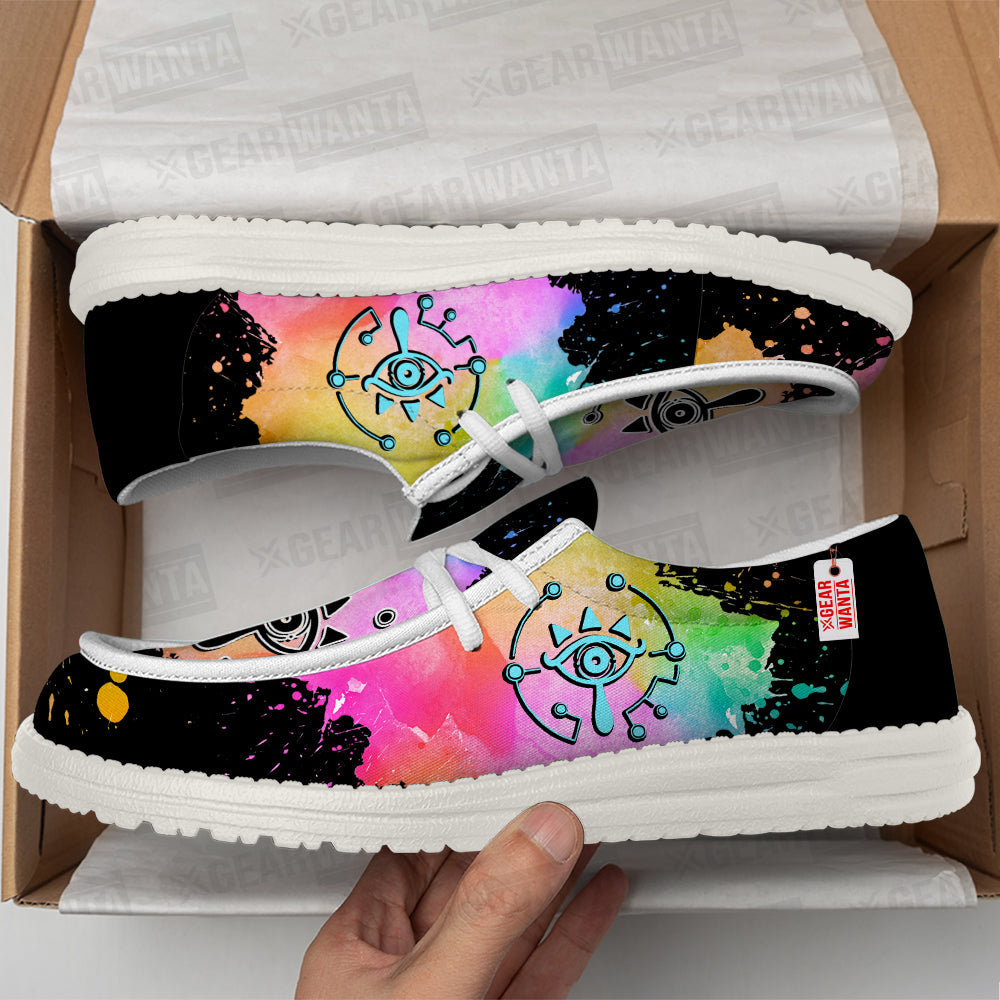 Sheikah Symbol Canvas Loafer Shoes Grabiiva