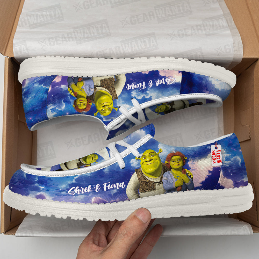 Shrek and Fiona Canvas Loafer Shoes Grabiiva