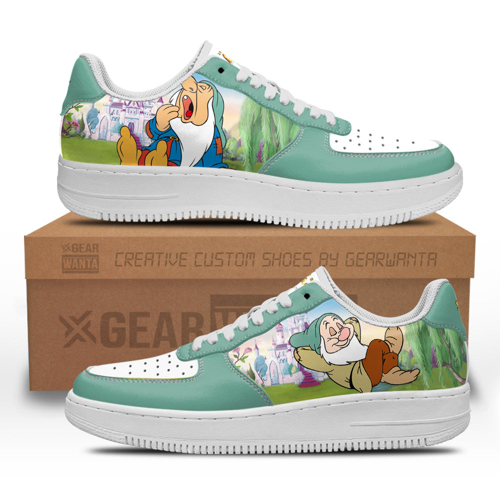 Sleepy Snow White and 7 Dwarfs Custom Air Sneakers QD12 Grabiiva
