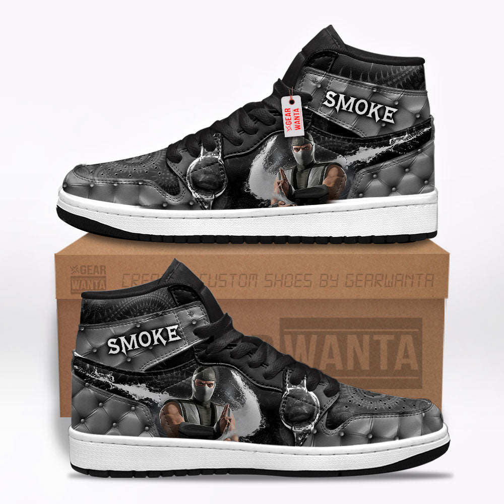 Smoke Mortal Kombat J1s Sneakers Custom For Fans TT24  Grabiiva