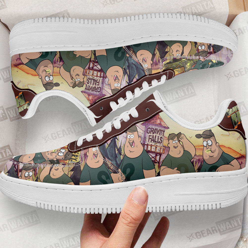 Soos Ramirez Air Sneakers Custom Gravity Falls Cartoon Shoes Grabiiva