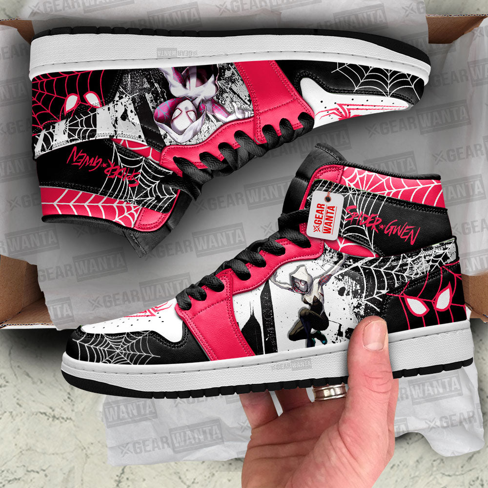 Spider Gwen J1s Sneakers Spider-Verse Sneakers PT21  Grabiiva