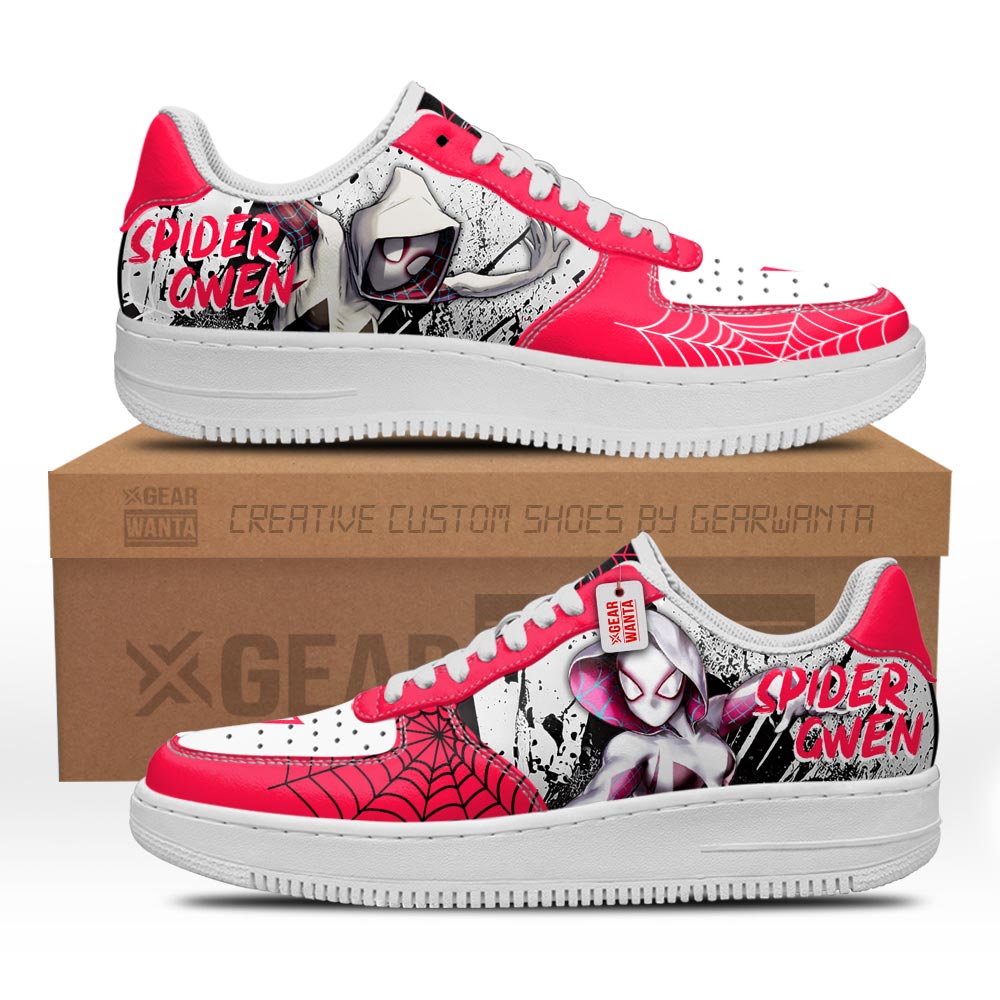 Spider Gwen Spider-Verse Custom Air Sneakers PT18 Grabiiva