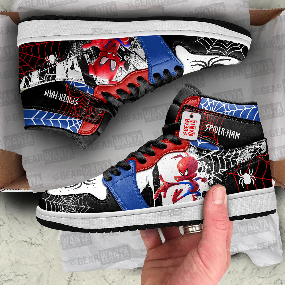 Spider-Ham J1s Sneakers Spider-Verse Sneakers For Fans PT21  Grabiiva