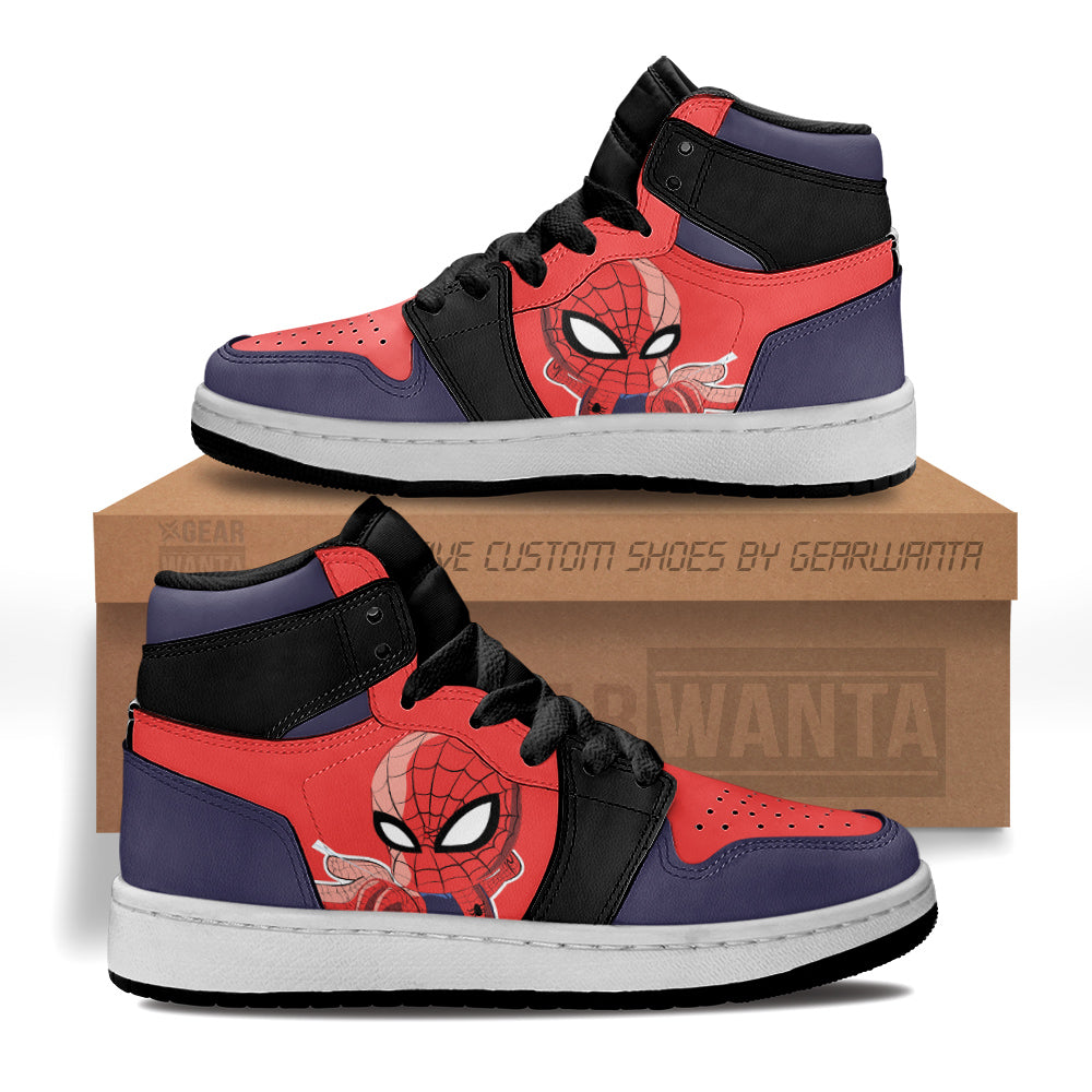 Spider Man Superhero Kid J1s Sneakers Custom Grabiiva