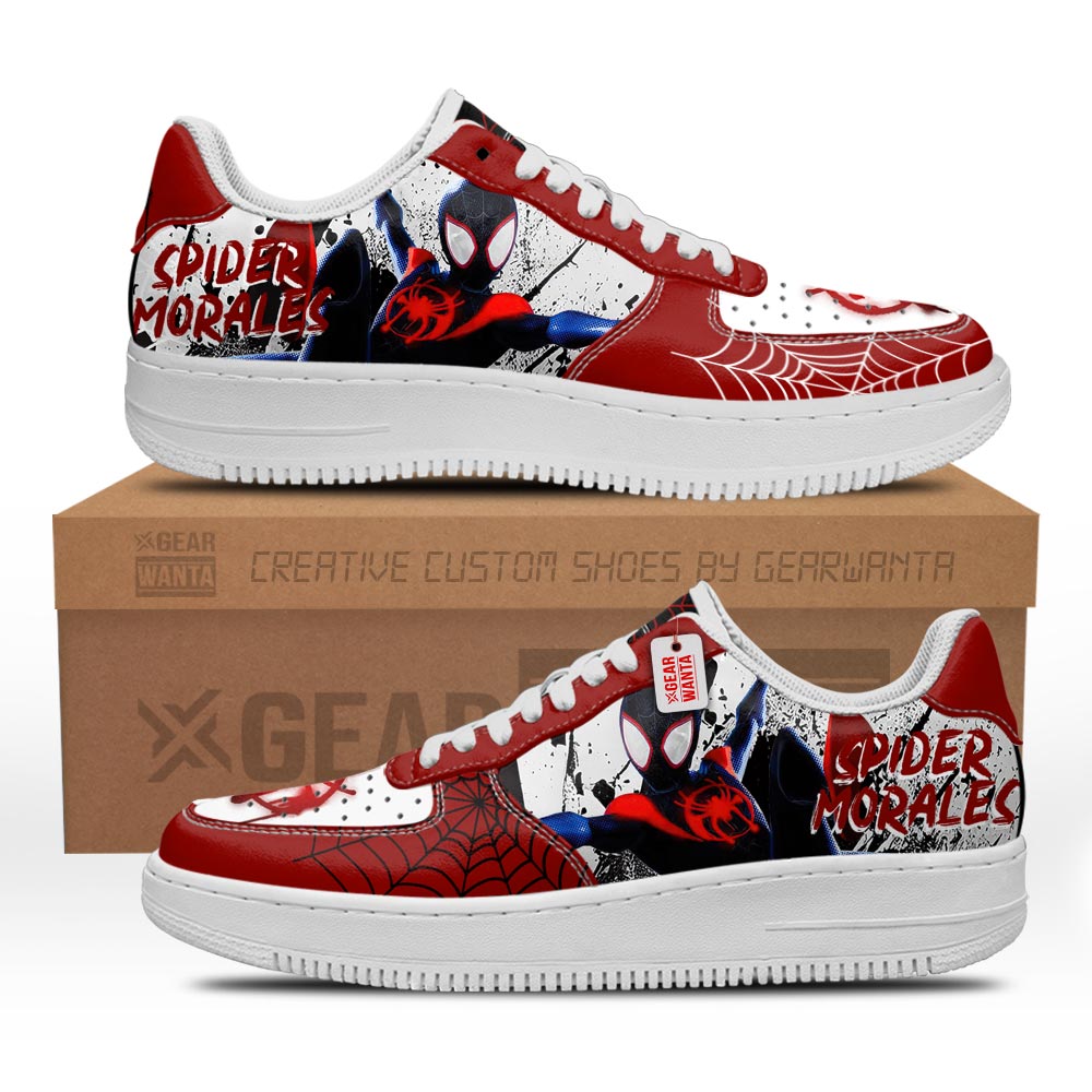 Spider Morales Spider-Verse Custom Air Sneakers PT18 Grabiiva