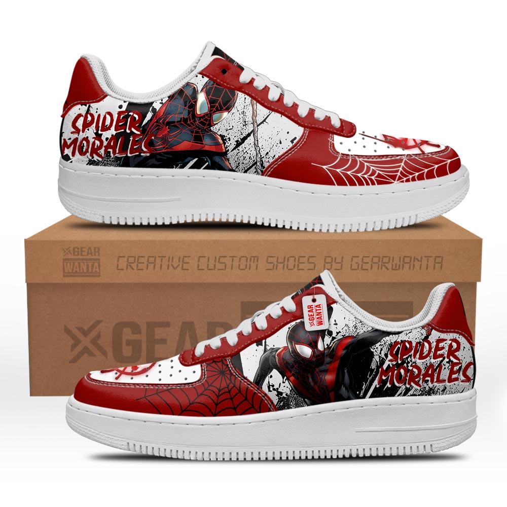 Spider Morales Spider-Verse Custom Air Sneakers PT18 Grabiiva