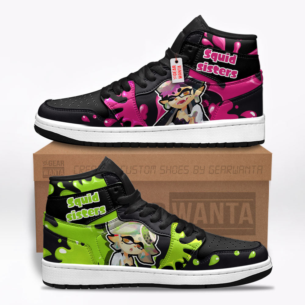 Squid Sisters Splatoon J1s Sneakers Custom For Fans TT20  Grabiiva