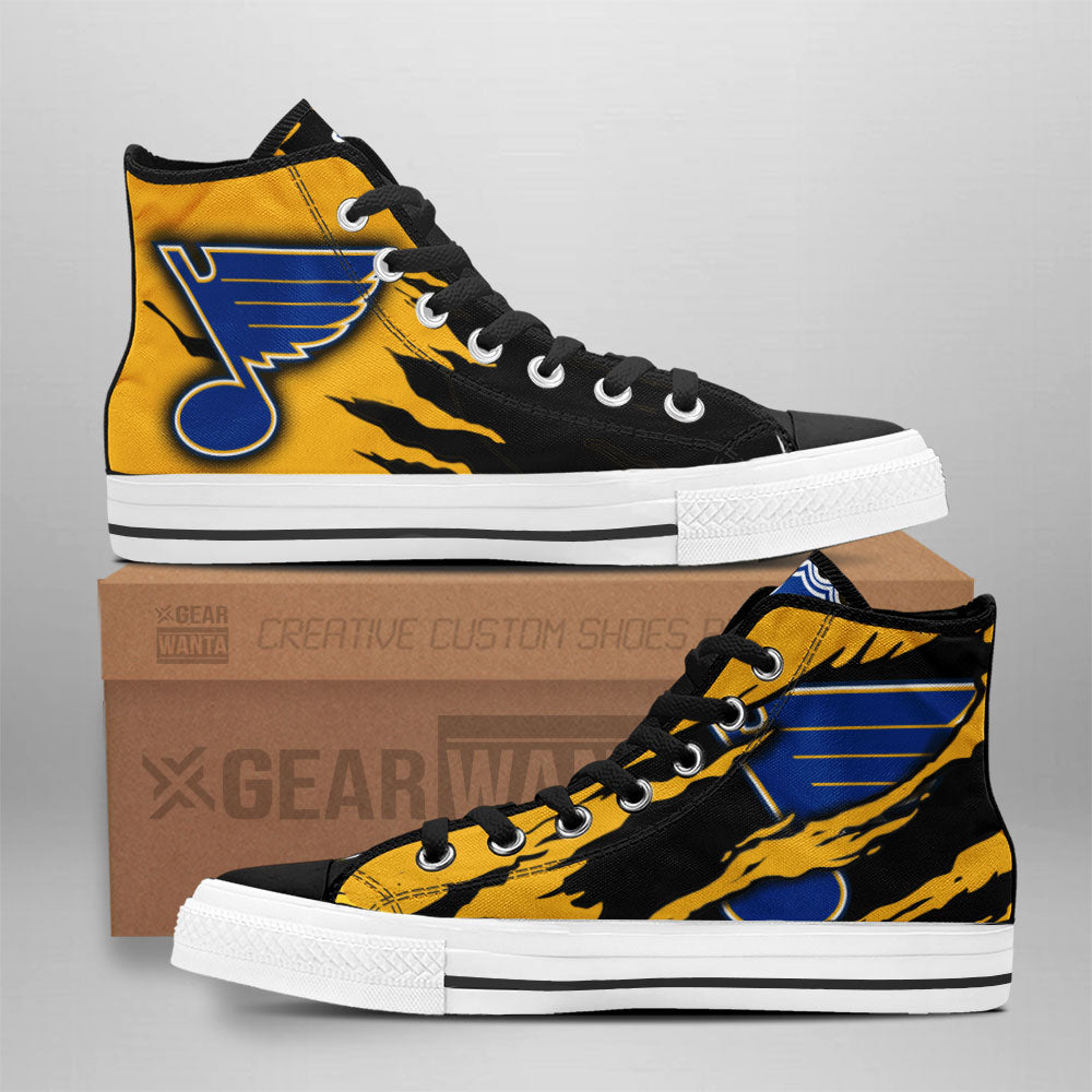 St. Louis Blues High Top Shoes Custom For Fans Grabiiva
