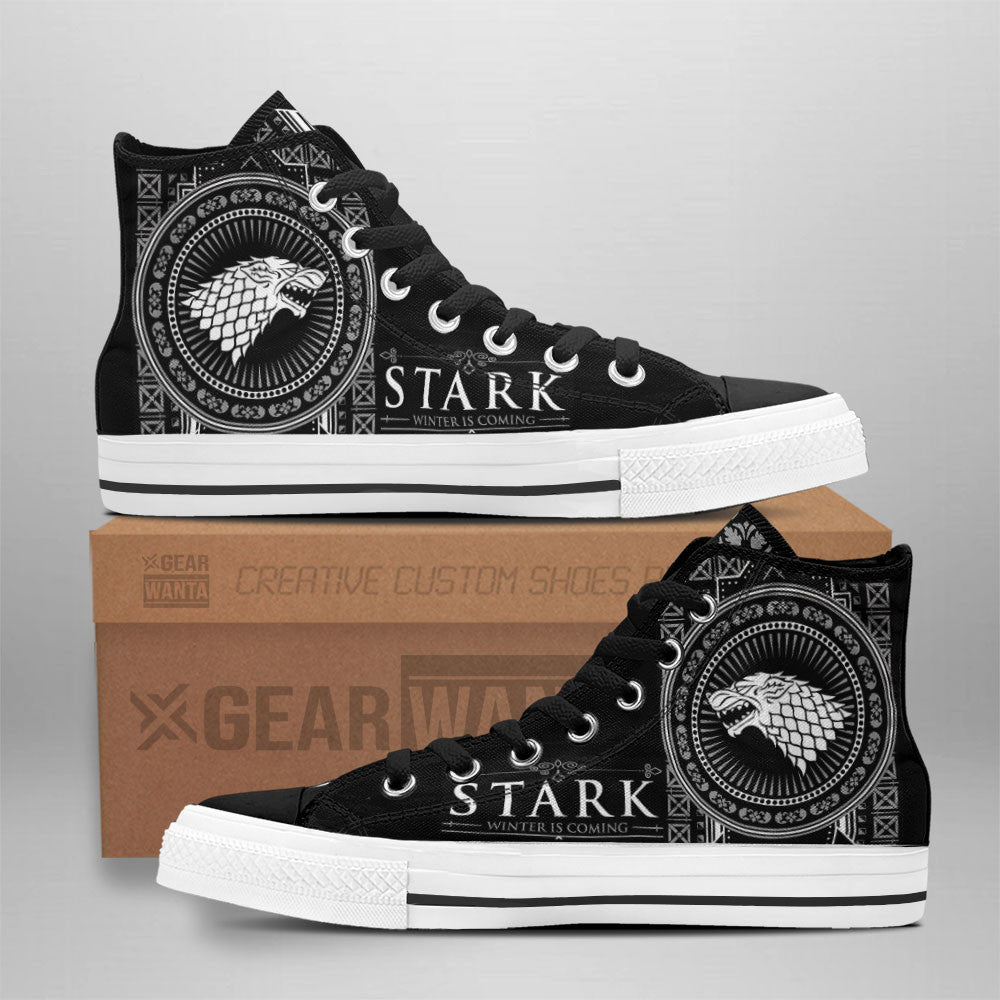 Stark Game Of Thrones High Top Shoes Custom For Fans Grabiiva