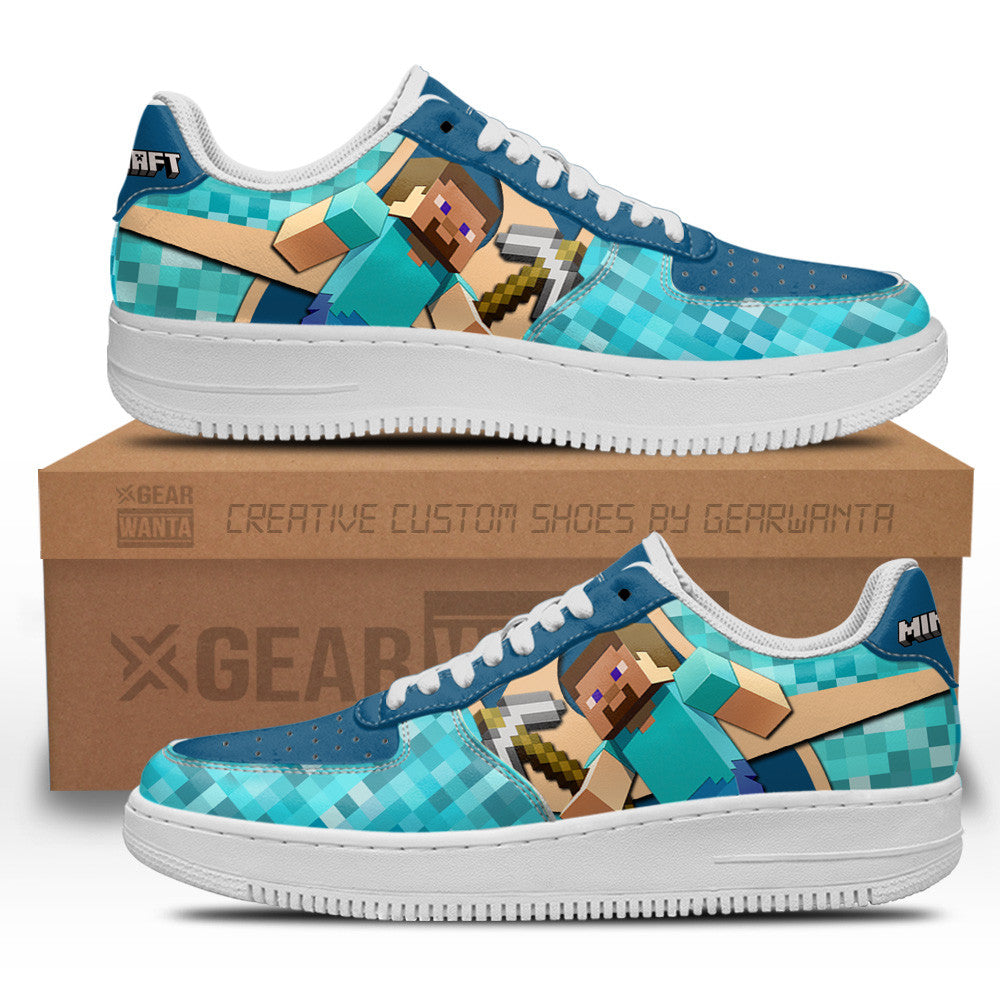 Steve Minecraft Custom Air Sneakers LT11 Grabiiva