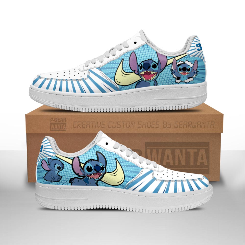 Stitch Air Sneakers Custom Shoes For Cartoon Fans Grabiiva