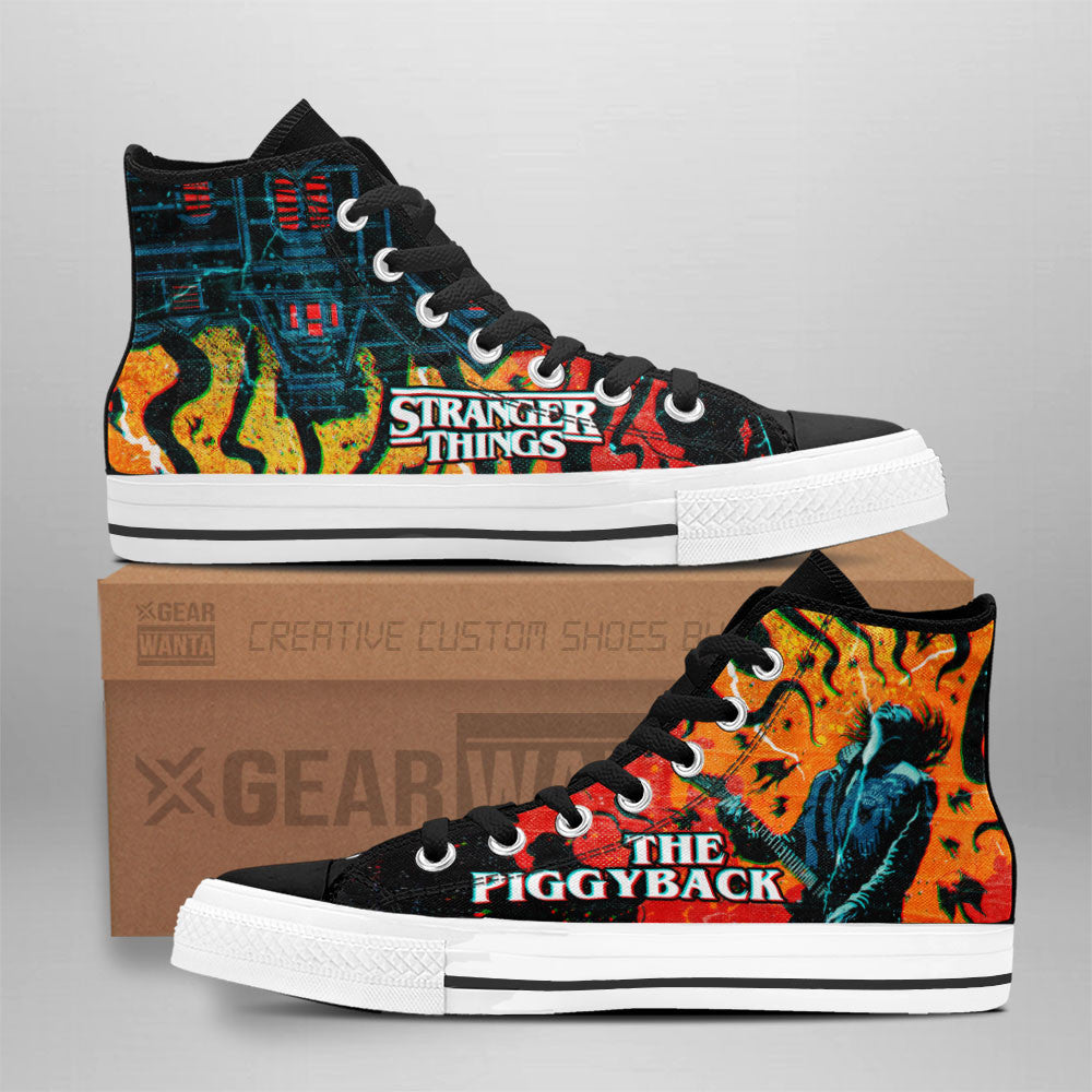 Stranger Things The Piggyback High Top Shoes Custom Grabiiva
