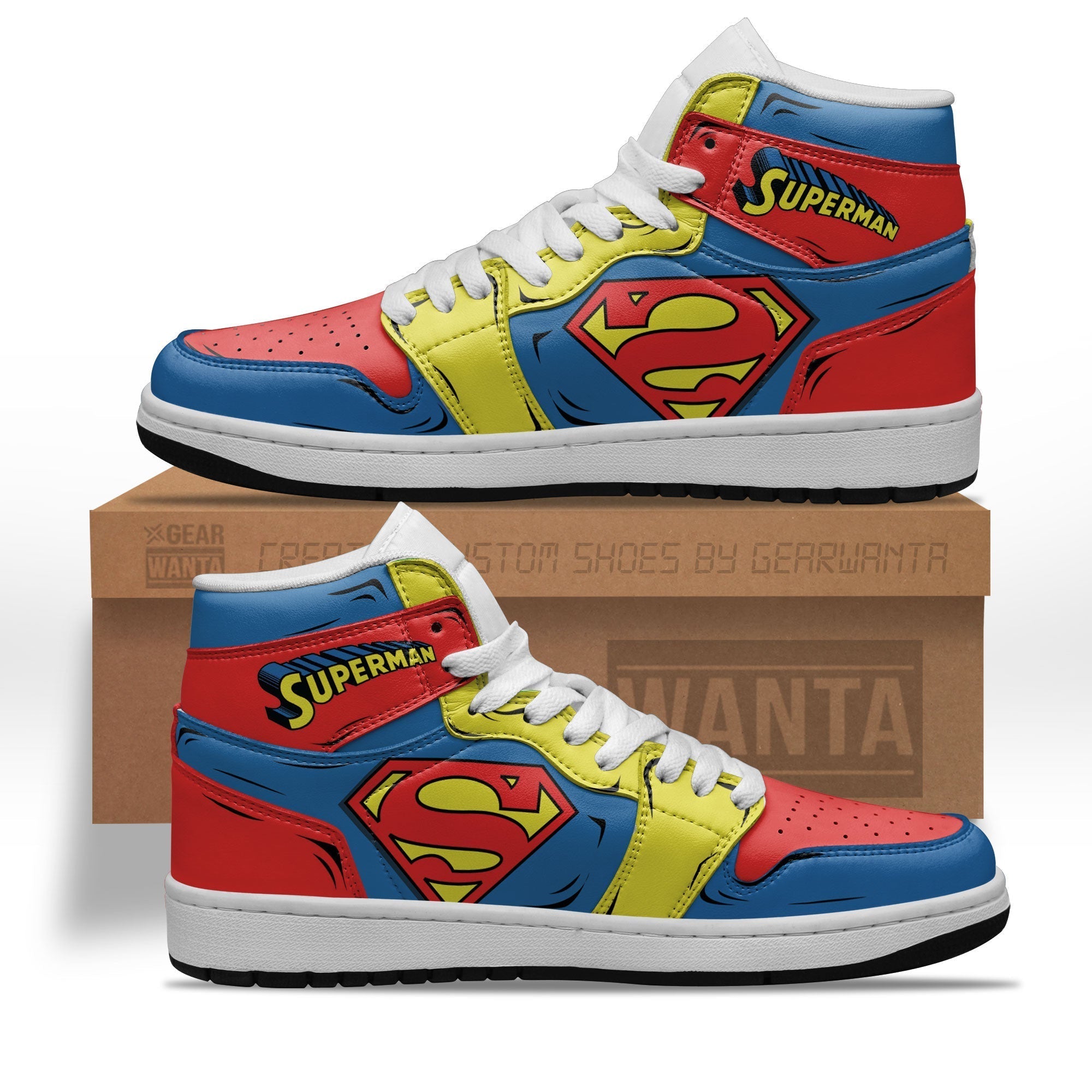 Superman J1 Sneakers Custom Super Heroes Shoes  Grabiiva