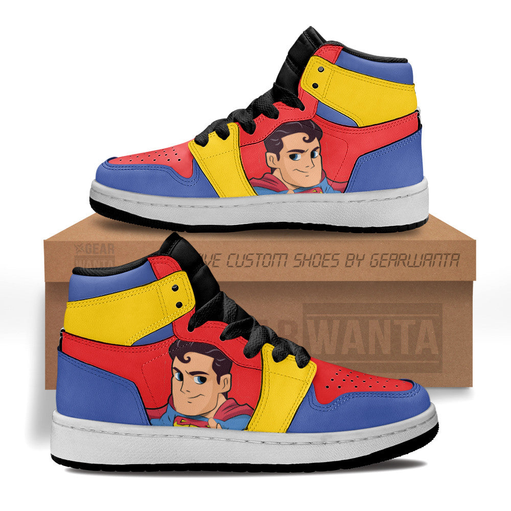 Superman Superhero Kid J1s Sneakers Custom Grabiiva