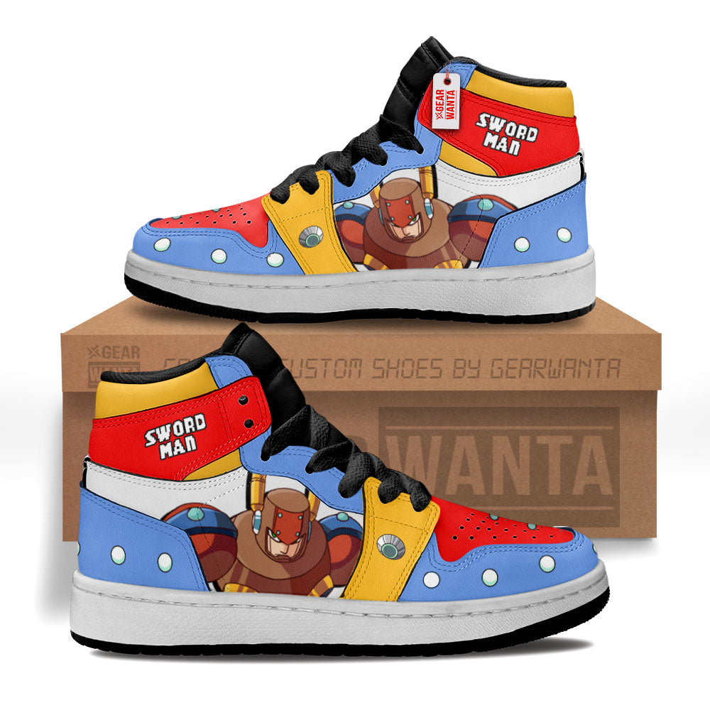 Sword Man Mega Man Kid J1s Sneakers Custom For Kids Grabiiva